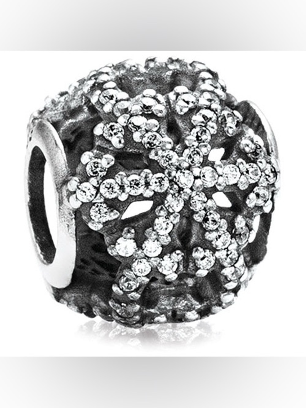 PANDORA Let It Snow! Authentic 2013 Limited Edition Black Friday Charm Silver CZ